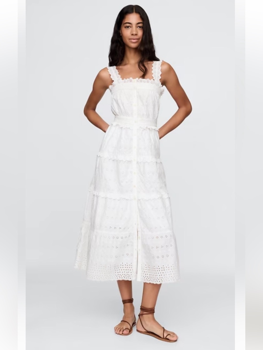 Gap × DÔEN Eyelet Midi Dress